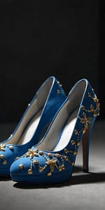 Lamelo Ball Shoes Blue and Gold
