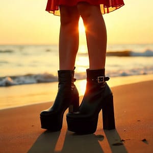 Platform Black Boots